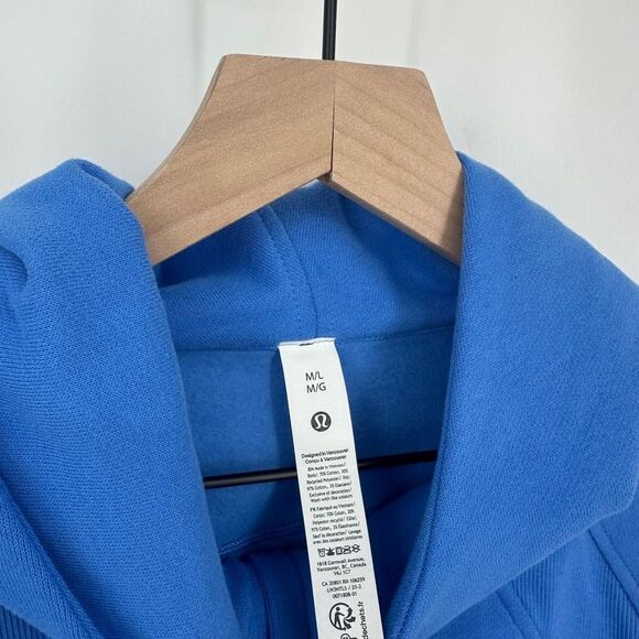 Lululemon hoodie women m/l pool blue scuba oversized full zip active workout nwt - Picture 5 of 11